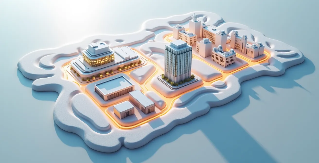 Map showing diversified economic drivers across investment regions